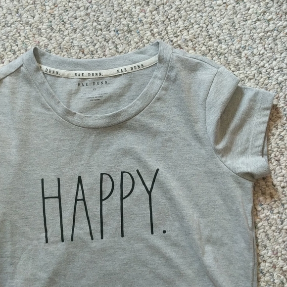 NWT Rae Dunn "Happy." Woman's XS T-shirt 😁 - Picture 4 of 4